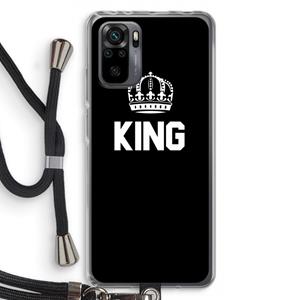 CaseCompany King zwart: Xiaomi Redmi Note 10 Pro Transparant Hoesje met koord