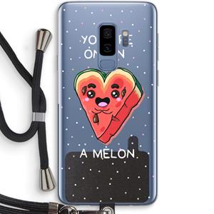 CaseCompany One In A Melon: Samsung Galaxy S9 Plus Transparant Hoesje met koord