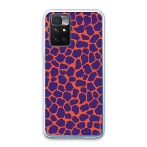 CaseCompany Purple Giraffe: Xiaomi Redmi 10 Transparant Hoesje