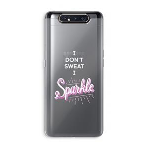 CaseCompany Sparkle quote: Samsung Galaxy A80 Transparant Hoesje