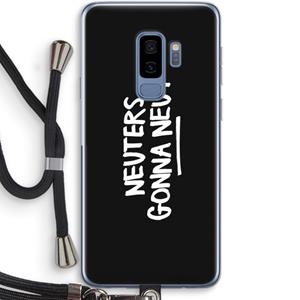 CaseCompany Neuters (zwart): Samsung Galaxy S9 Plus Transparant Hoesje met koord