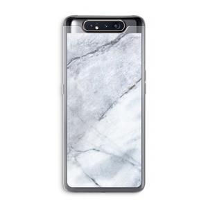 CaseCompany Witte marmer: Samsung Galaxy A80 Transparant Hoesje