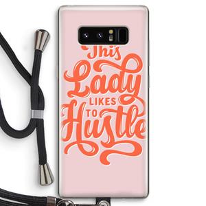 CaseCompany Hustle Lady: Samsung Galaxy Note 8 Transparant Hoesje met koord