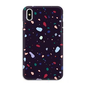 CaseCompany Dark Rounded Terrazzo: iPhone XS Tough Case