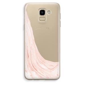 CaseCompany Peach bath: Samsung Galaxy J6 (2018) Transparant Hoesje