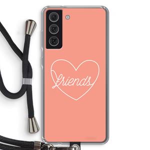 CaseCompany Friends heart: Samsung Galaxy S21 FE Transparant Hoesje met koord