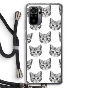 CaseCompany Kitten: Xiaomi Redmi Note 10 Pro Transparant Hoesje met koord