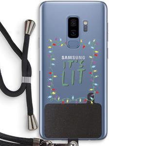CaseCompany It's Lit: Samsung Galaxy S9 Plus Transparant Hoesje met koord