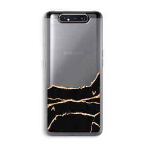 CaseCompany Gouden marmer: Samsung Galaxy A80 Transparant Hoesje