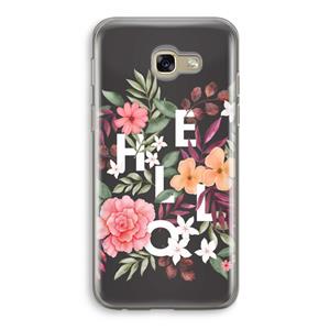 CaseCompany Hello in flowers: Samsung Galaxy A5 (2017) Transparant Hoesje
