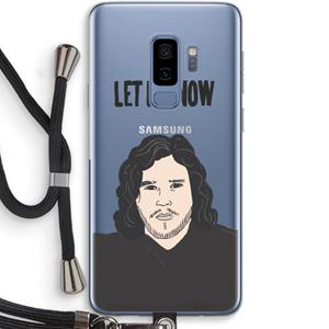 CaseCompany Let It Snow: Samsung Galaxy S9 Plus Transparant Hoesje met koord