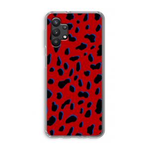 CaseCompany Red Leopard: Samsung Galaxy A32 5G Transparant Hoesje