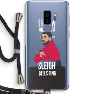 CaseCompany Sleigh Bells Ring: Samsung Galaxy S9 Plus Transparant Hoesje met koord