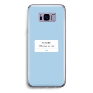 CaseCompany Reminder: Samsung Galaxy S8 Transparant Hoesje