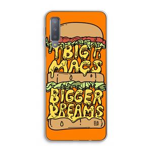 CaseCompany Big Macs Bigger Dreams: Samsung Galaxy A7 (2018) Transparant Hoesje