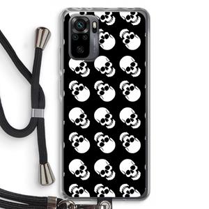CaseCompany Musketon Skulls: Xiaomi Redmi Note 10 Pro Transparant Hoesje met koord