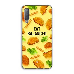 CaseCompany Eat Balanced: Samsung Galaxy A7 (2018) Transparant Hoesje