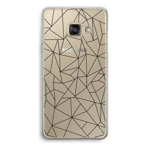 CaseCompany Geometrische lijnen zwart: Samsung Galaxy A3 (2016) Transparant Hoesje