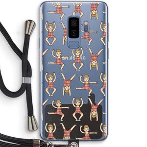 CaseCompany Gymboys: Samsung Galaxy S9 Plus Transparant Hoesje met koord