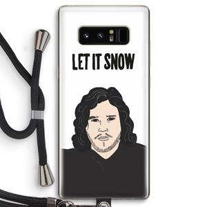 CaseCompany Let It Snow: Samsung Galaxy Note 8 Transparant Hoesje met koord