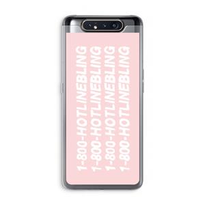 CaseCompany Hotline bling pink: Samsung Galaxy A80 Transparant Hoesje