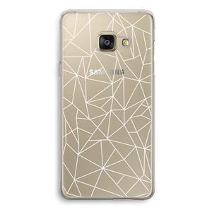 CaseCompany Geometrische lijnen wit: Samsung Galaxy A3 (2016) Transparant Hoesje