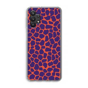 CaseCompany Purple Giraffe: Samsung Galaxy A32 5G Transparant Hoesje