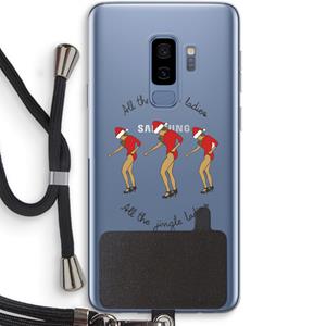 CaseCompany Jingle Ladies: Samsung Galaxy S9 Plus Transparant Hoesje met koord