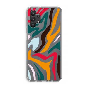 CaseCompany Colored Zebra: Samsung Galaxy A32 5G Transparant Hoesje