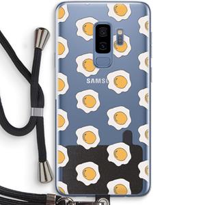 CaseCompany Bacon to my eggs #1: Samsung Galaxy S9 Plus Transparant Hoesje met koord
