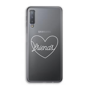 CaseCompany Friends heart pastel: Samsung Galaxy A7 (2018) Transparant Hoesje