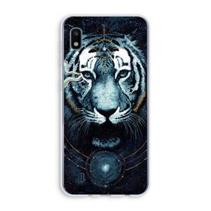 CaseCompany Darkness Tiger: Samsung Galaxy A10 Transparant Hoesje