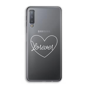 CaseCompany Forever heart pastel: Samsung Galaxy A7 (2018) Transparant Hoesje