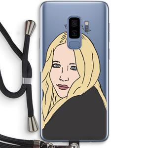CaseCompany Mary Kate: Samsung Galaxy S9 Plus Transparant Hoesje met koord