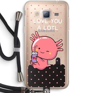 CaseCompany Love You A Lotl: Samsung Galaxy J3 (2016) Transparant Hoesje met koord