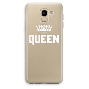 CaseCompany Queen zwart: Samsung Galaxy J6 (2018) Transparant Hoesje
