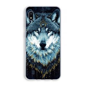 CaseCompany Darkness Wolf: Samsung Galaxy A10 Transparant Hoesje