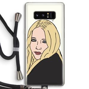 CaseCompany Mary Kate: Samsung Galaxy Note 8 Transparant Hoesje met koord