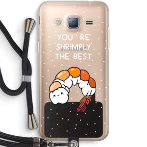 CaseCompany You're Shrimply The Best: Samsung Galaxy J3 (2016) Transparant Hoesje met koord