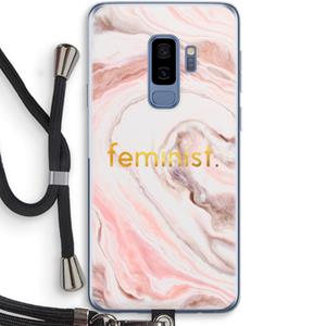 CaseCompany Feminist: Samsung Galaxy S9 Plus Transparant Hoesje met koord