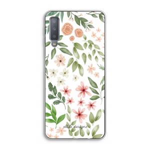 CaseCompany Botanical sweet flower heaven: Samsung Galaxy A7 (2018) Transparant Hoesje
