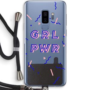 CaseCompany GRL PWR: Samsung Galaxy S9 Plus Transparant Hoesje met koord