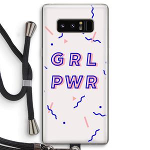 CaseCompany GRL PWR: Samsung Galaxy Note 8 Transparant Hoesje met koord