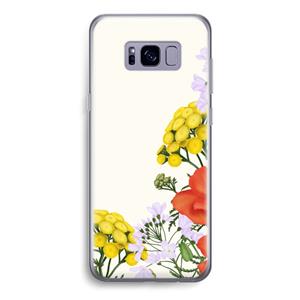 CaseCompany Wilde bloemen: Samsung Galaxy S8 Transparant Hoesje