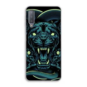CaseCompany Cougar and Vipers: Samsung Galaxy A7 (2018) Transparant Hoesje