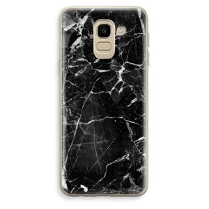 CaseCompany Zwart Marmer 2: Samsung Galaxy J6 (2018) Transparant Hoesje