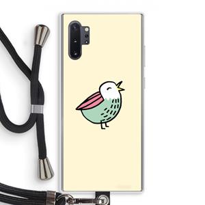 CaseCompany Birdy: Samsung Galaxy Note 10 Plus Transparant Hoesje met koord