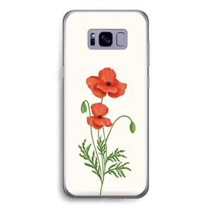 CaseCompany Red poppy: Samsung Galaxy S8 Transparant Hoesje