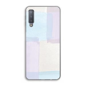 CaseCompany Square pastel: Samsung Galaxy A7 (2018) Transparant Hoesje