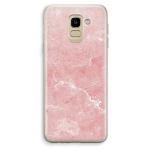 CaseCompany Roze marmer: Samsung Galaxy J6 (2018) Transparant Hoesje